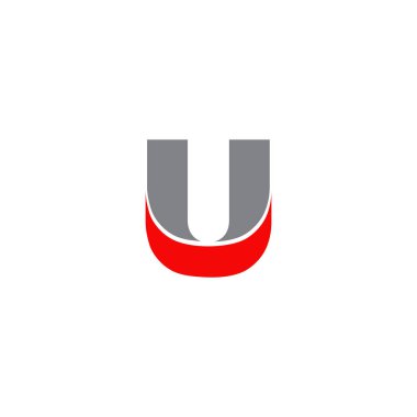 U letter initial icon logo design vector template