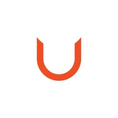 U letter initial icon logo design vector template