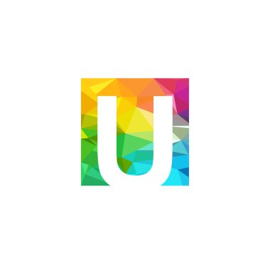 U letter initial icon logo design vector template
