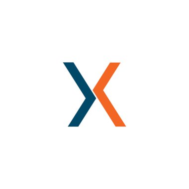 X letter initial icon logo design vector template