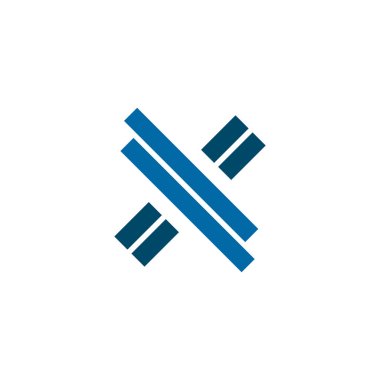 X letter initial icon logo design vector template