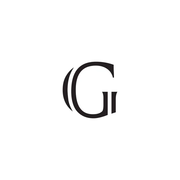 G carta inicial icono logotipo diseño vector plantilla — Vector de stock