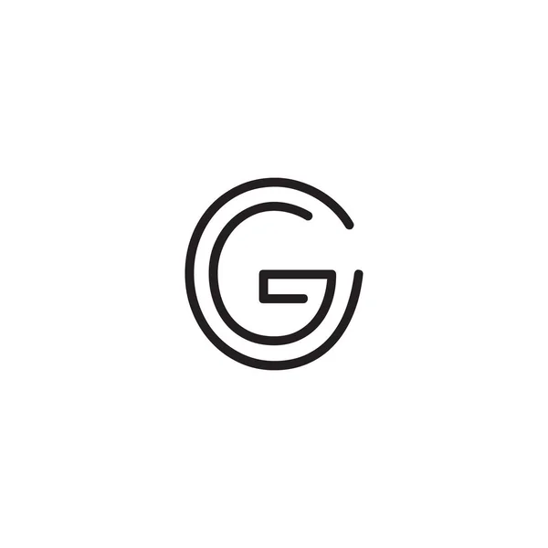 G Buchstabe Initiale Symbol Logo Design Vektor-Vorlage — Stockvektor