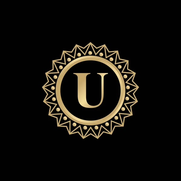 U Brief Initiale Symbol Logo Design Vektor-Vorlage — Stockvektor