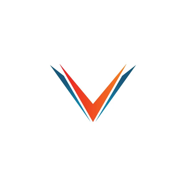 Modelo de vetor de design de logotipo de ícone inicial de letra V —  Vetores de Stock