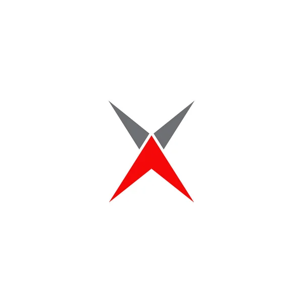 X carta icono inicial logotipo diseño vector plantilla — Vector de stock