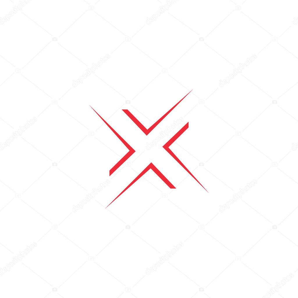 X letter initial icon logo design inspiration vector template