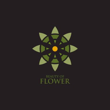 Lotus çiçeği logosu tasarım vektör çizim şablonu