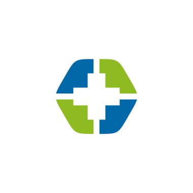 Sağlık hizmeti tıbbi logo tasarım vektör şablonu