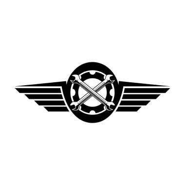 Motor kulübü logo tasarım vektör çizim şablonu