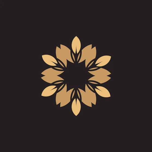 Lotus flor logotipo design vetor ilustração modelo — Vetor de Stock