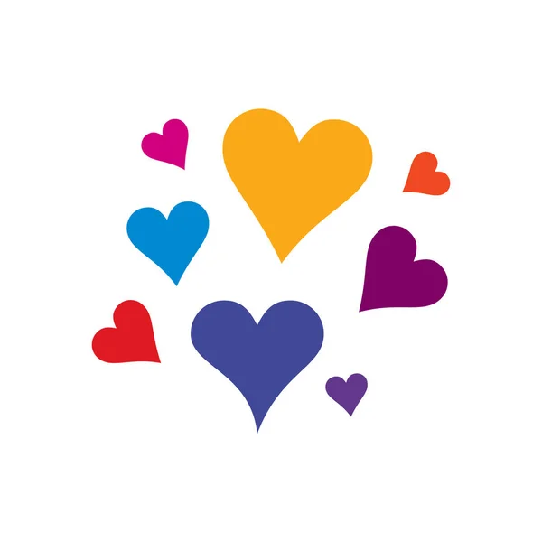 Love icon symbol logo design vector illustration template — 스톡 벡터