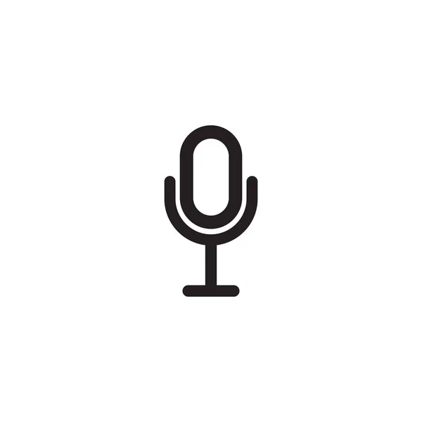Templat gambar logo ikon mikrofon vektor desain - Stok Vektor