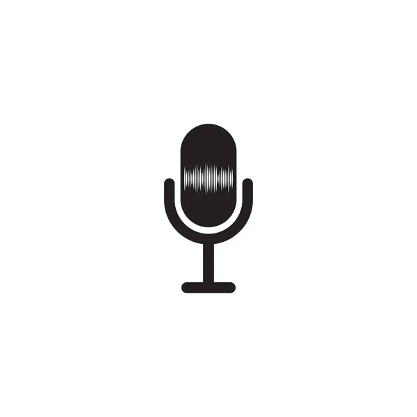 Microfoon microfoon pictogram logo ontwerp vector illustratie template — Stockvector