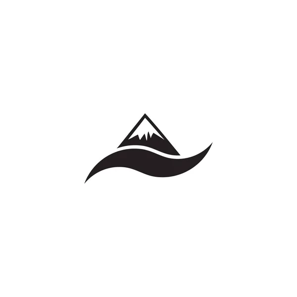 Dağ simgesi logo tasarımı vektör çizim şablonu — Stok Vektör