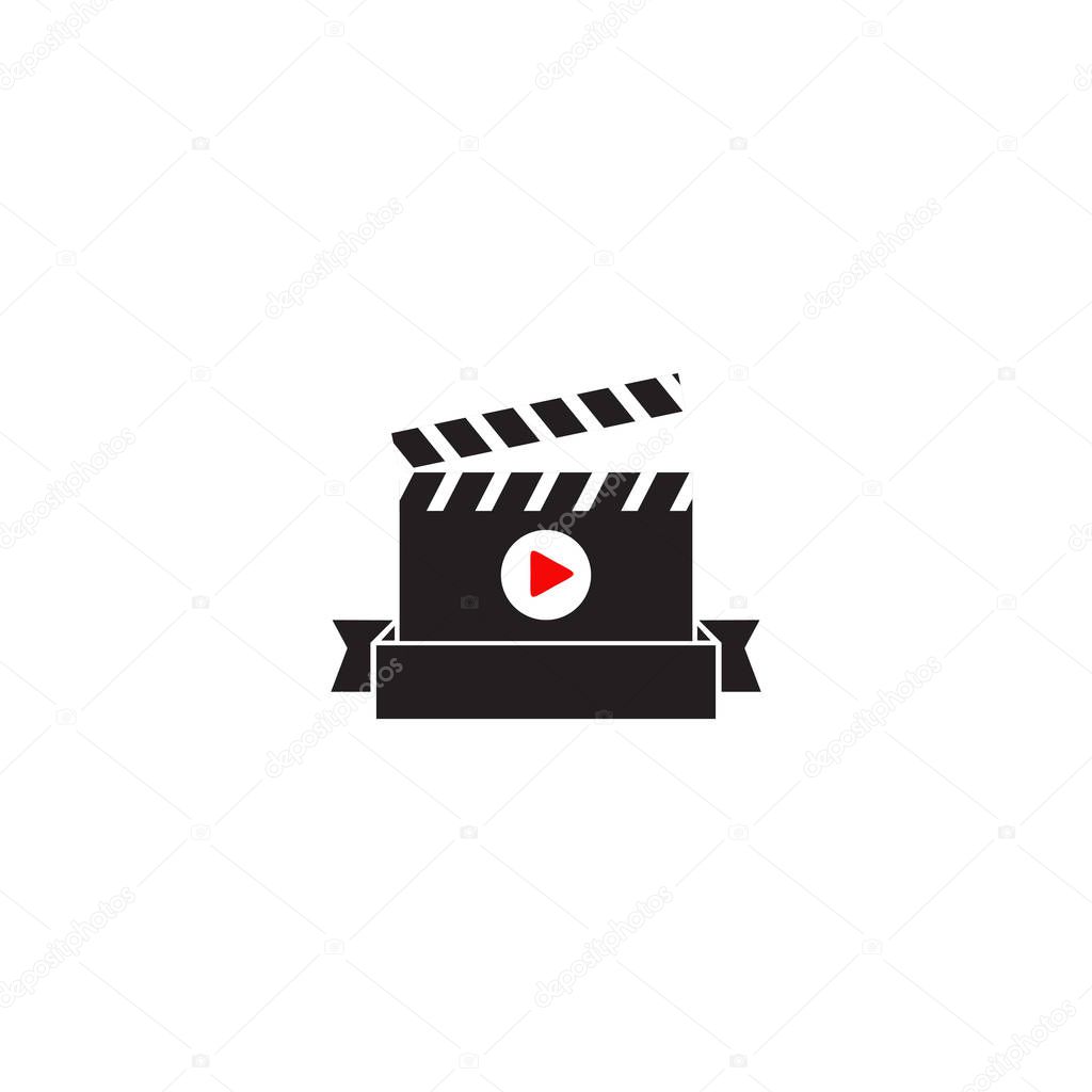 Movie maker company logo design vector template