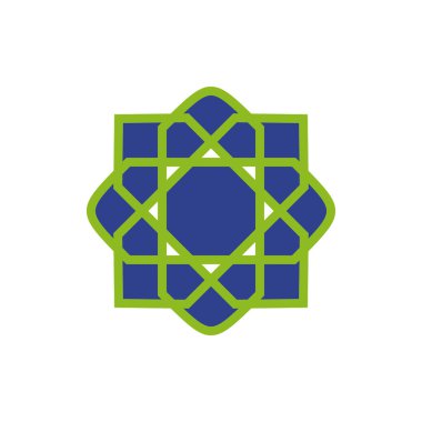 Basit İslami süs arkaplan tasarım vektörü şablonu