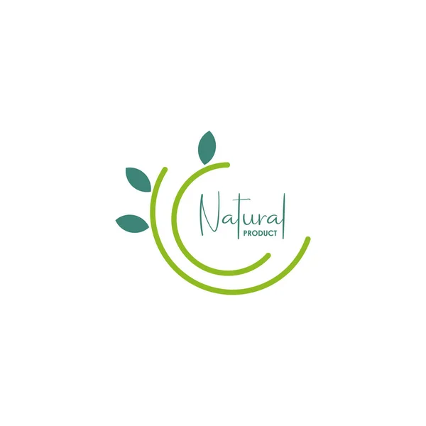 Sello natural icono logotipo diseño vector plantilla — Vector de stock