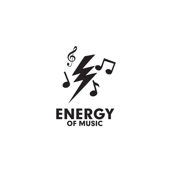 Simbolo musicale icona logo modello vettoriale — Vettoriale Stock