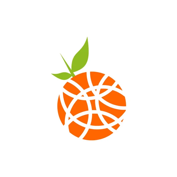 Orange Frucht Symbol Logo Design Vektor Vorlage — Stockvektor
