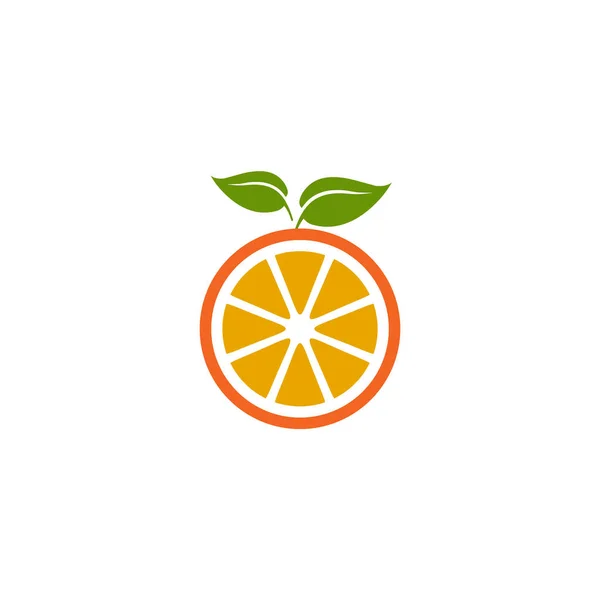 Orange Frucht Symbol Logo Design Vektor Vorlage — Stockvektor