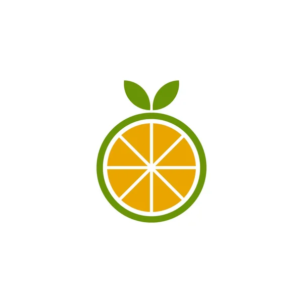 Turuncu meyve simgesi logo tasarım vektör şablonu — Stok Vektör
