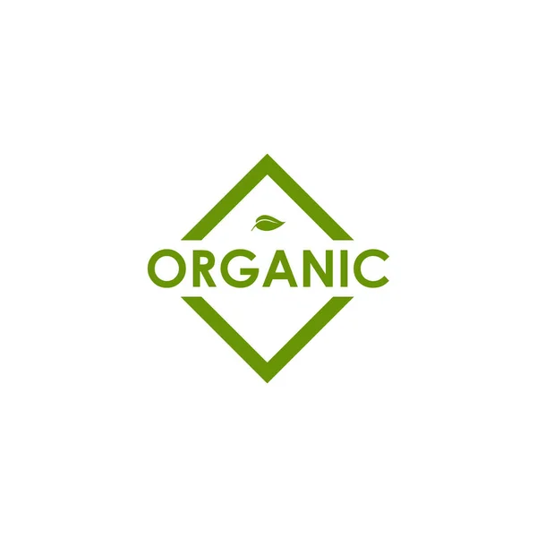 Organic product emblem logo template design — 스톡 벡터