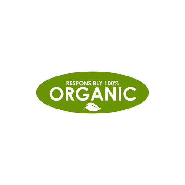 Organik ürün amblem logo şablon tasarımı — Stok Vektör