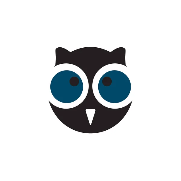 Búho pájaro logotipo icono diseño vector plantilla — Vector de stock