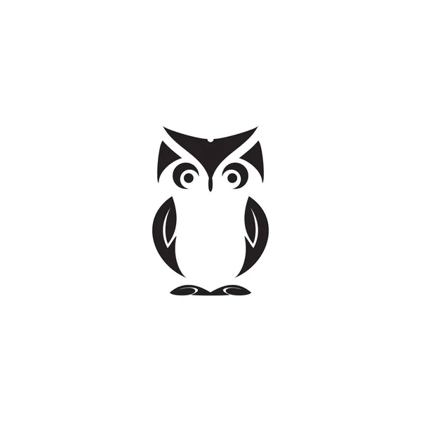 Búho pájaro logotipo icono diseño vector plantilla — Vector de stock