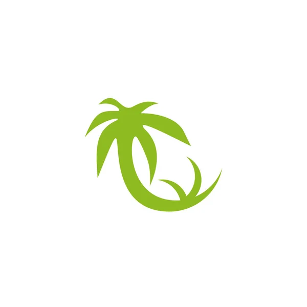 Дизайн векторного шаблона логотипа кокосового дерева — стоковый вектор