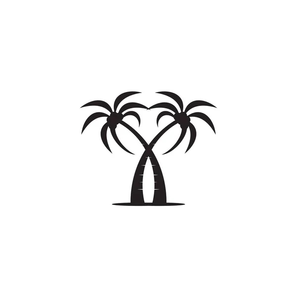 ココナッツツリーアイコンロゴデザインベクトルテンプレート — ストックベクタ