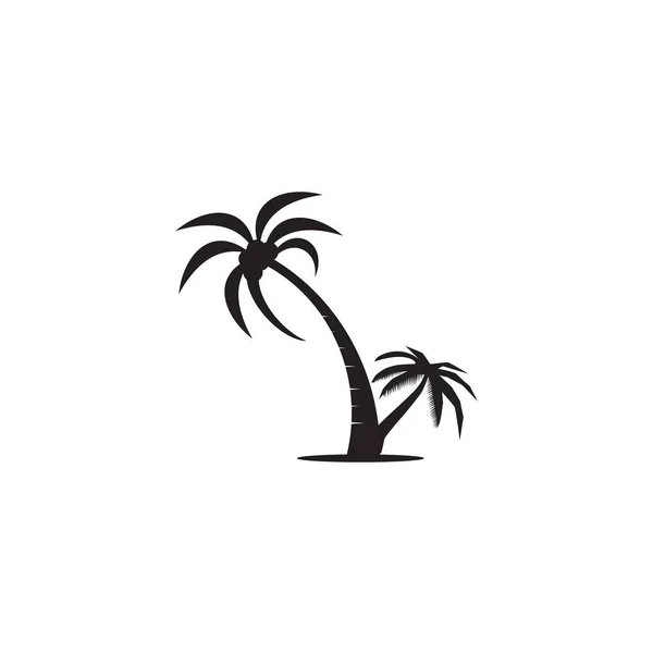 Modelo de vetor de design de logotipo de ícone de árvore de coco — Vetor de Stock