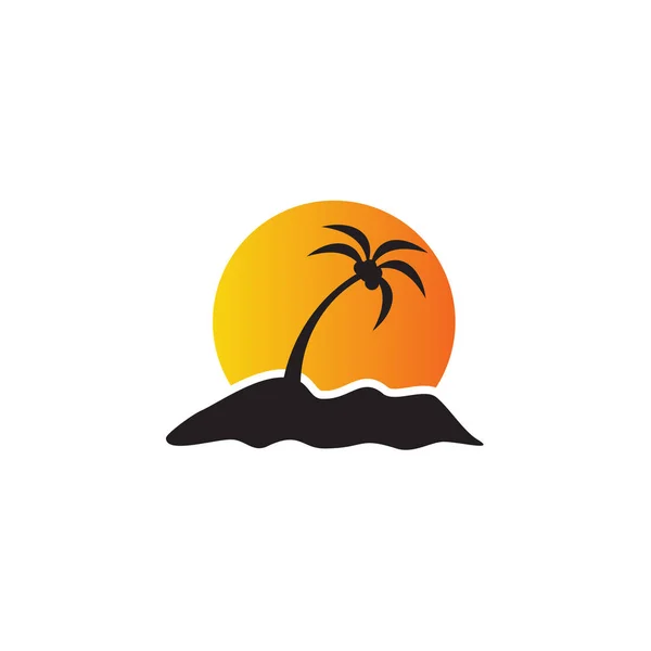 Kokosnussbaum-Symbol Logo Design Vektor-Vorlage — Stockvektor