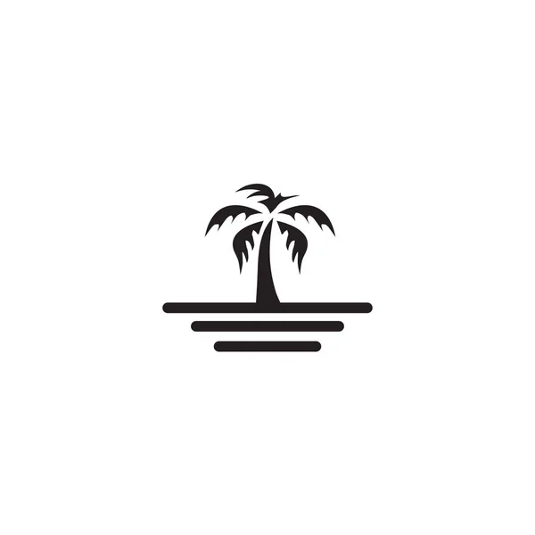 Modelo de vetor de design de logotipo de ícone de árvore de coco —  Vetores de Stock