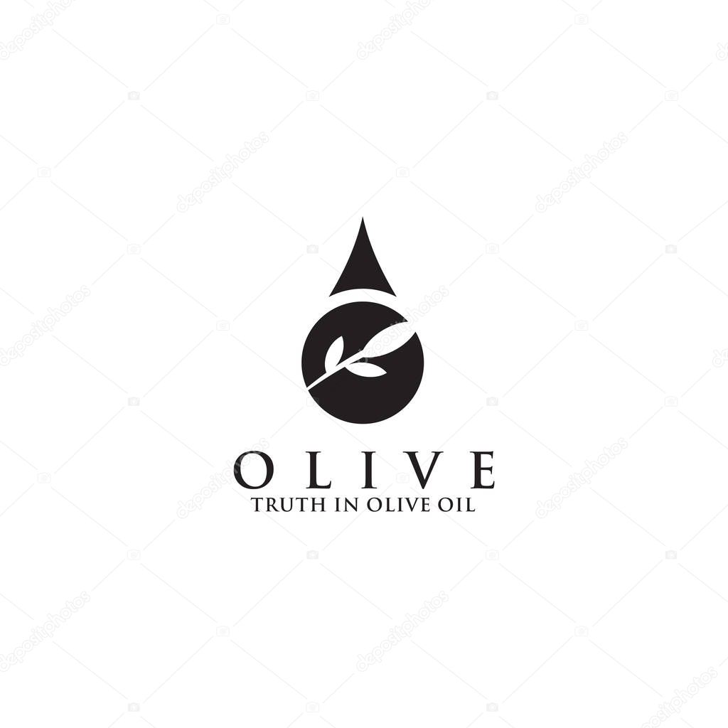 Olive oil company logo design vector illustration template