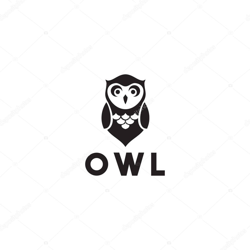 Owl bird logo icon design vector template