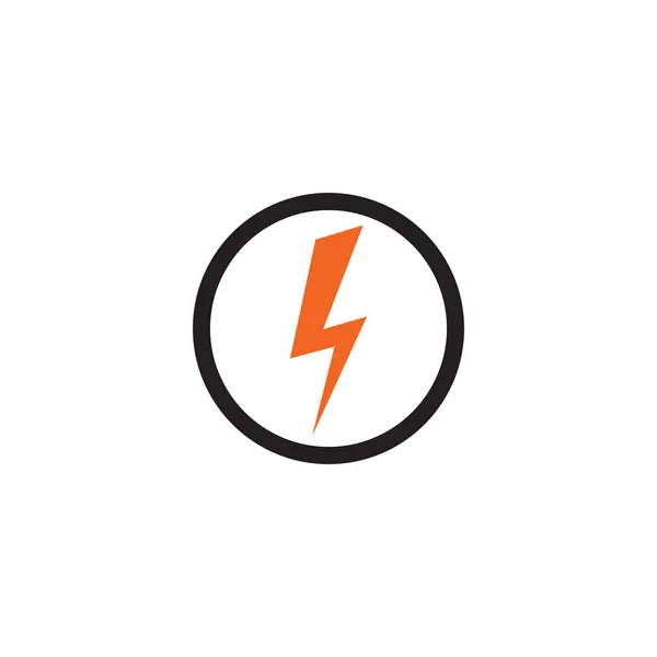 Emblema flash thunderbolt logotipo modelo de vetor de design —  Vetores de Stock