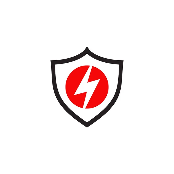 Emblem flash thunderbolt logo design vector template — Stock Vector