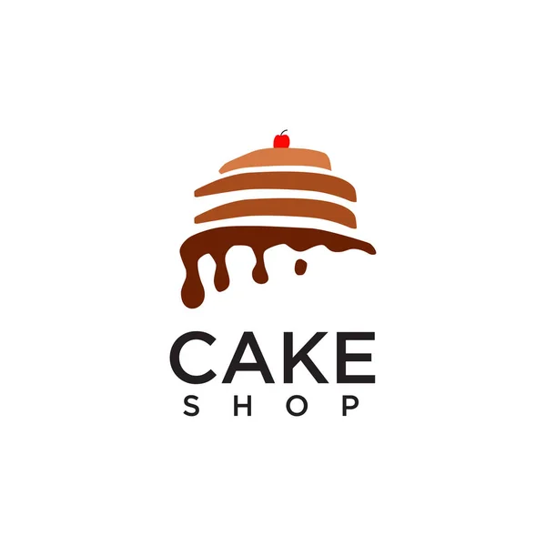 Kuchen Bäckerei Shop Logo Design Vektor Vorlage — Stockvektor