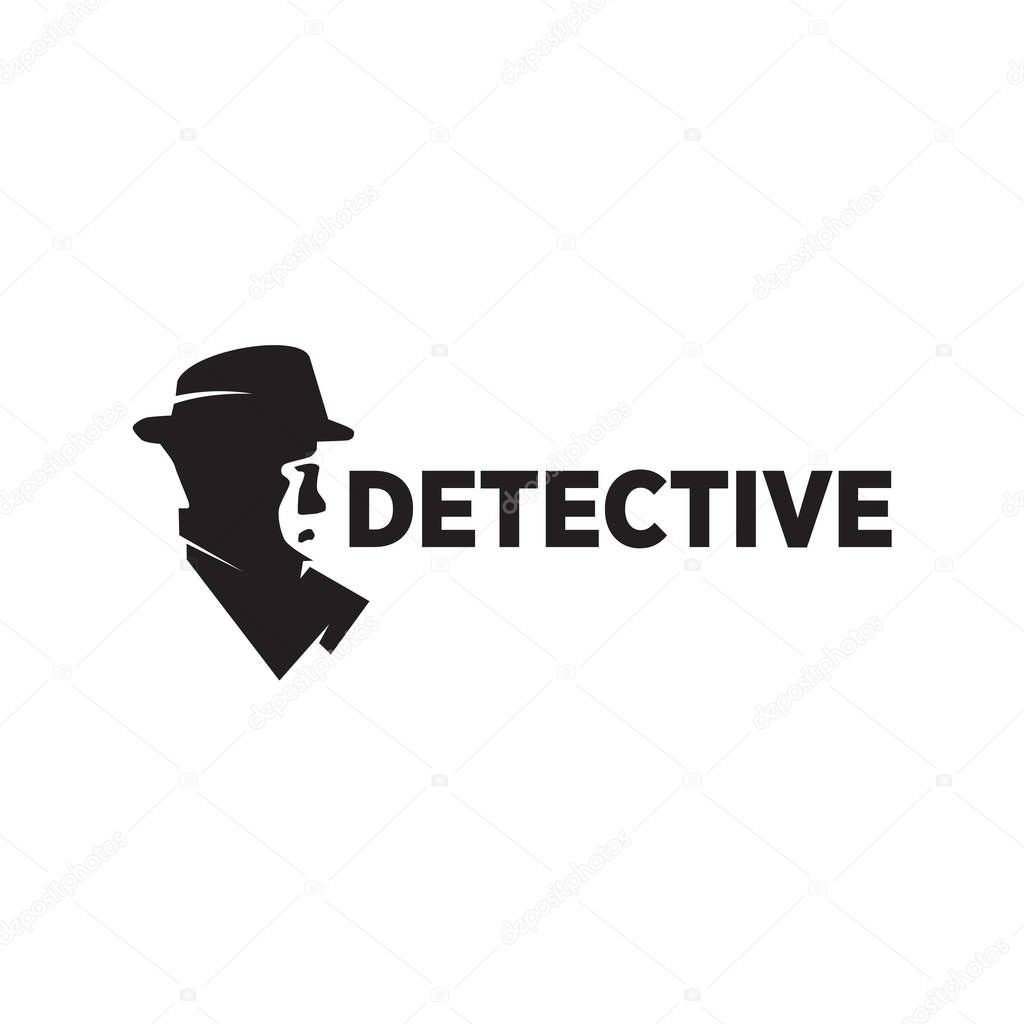 Detective man icon logo design vector template