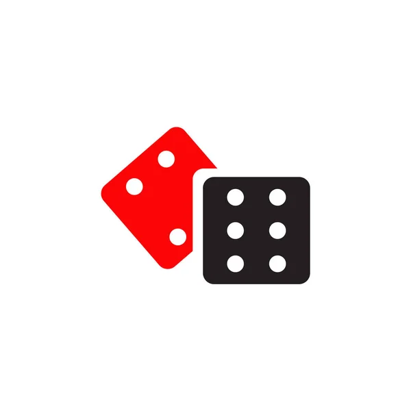 Dice game pictogram logo ontwerp vector template — Stockvector