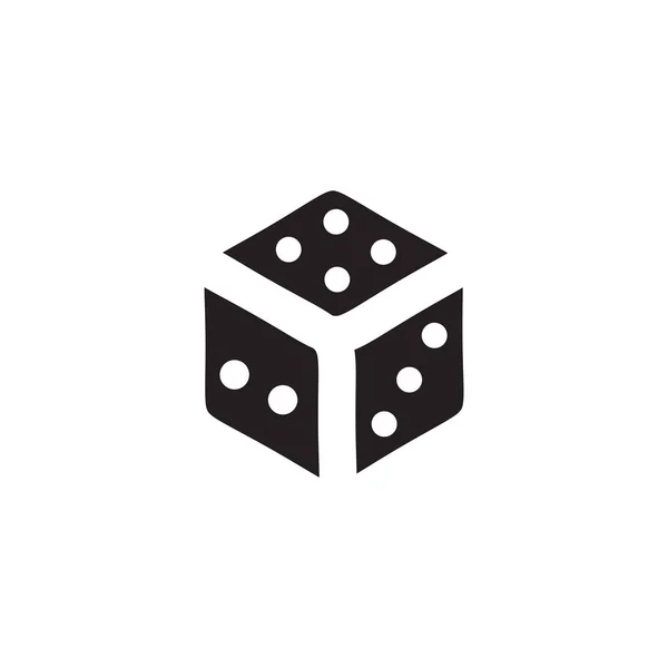 Dice game pictogram logo ontwerp vector template — Stockvector