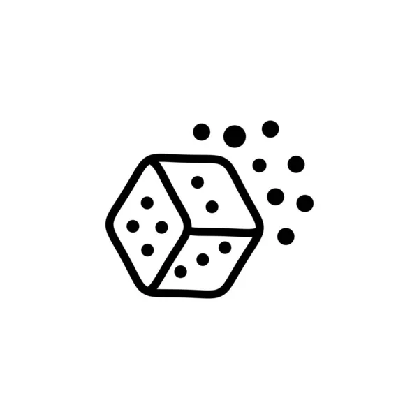 Dice game icon logo design vector template