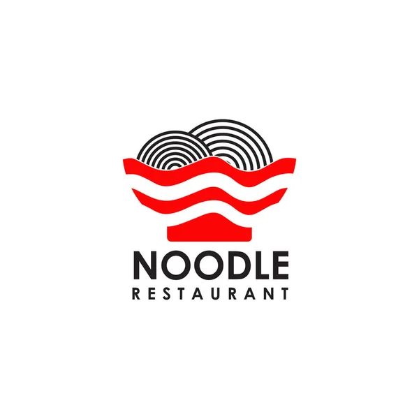 Noodle εστιατόριο με εικονίδιο μπολ διανυσματική απεικόνιση — Διανυσματικό Αρχείο