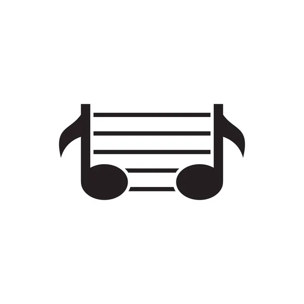 Symbole icône note de musique logo design — Image vectorielle