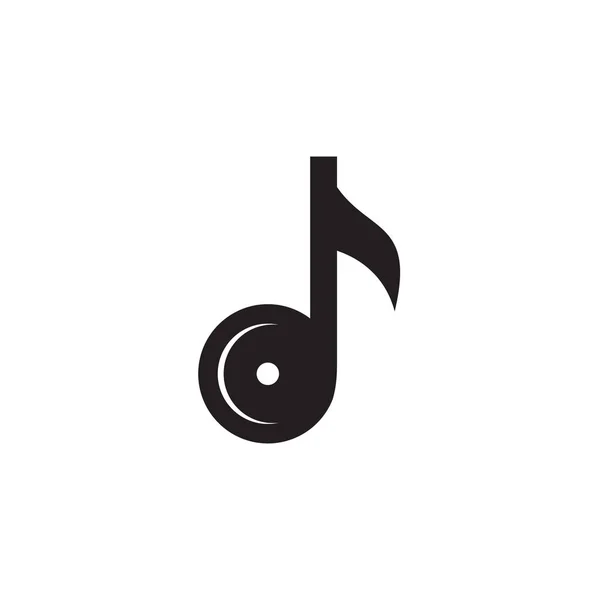 Symbole icône note de musique logo design — Image vectorielle