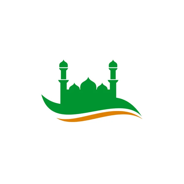 Ilustrasi templat desain logo masjid - Stok Vektor
