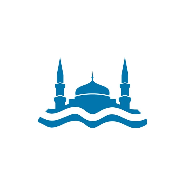 Mosque logo design vector template illustration — 图库矢量图片