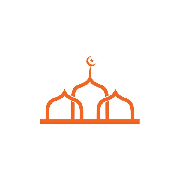 Diseño del logotipo de la mezquita vector plantilla ilustración — Archivo Imágenes Vectoriales